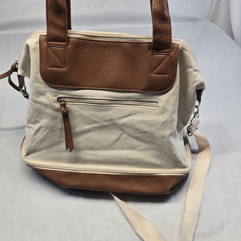 Graf Lants Tan Canvas/leather Tote - Picture 6 of 9